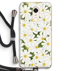CaseCompany Summer Daisies: Xiaomi Redmi 5 Transparant Hoesje met koord
