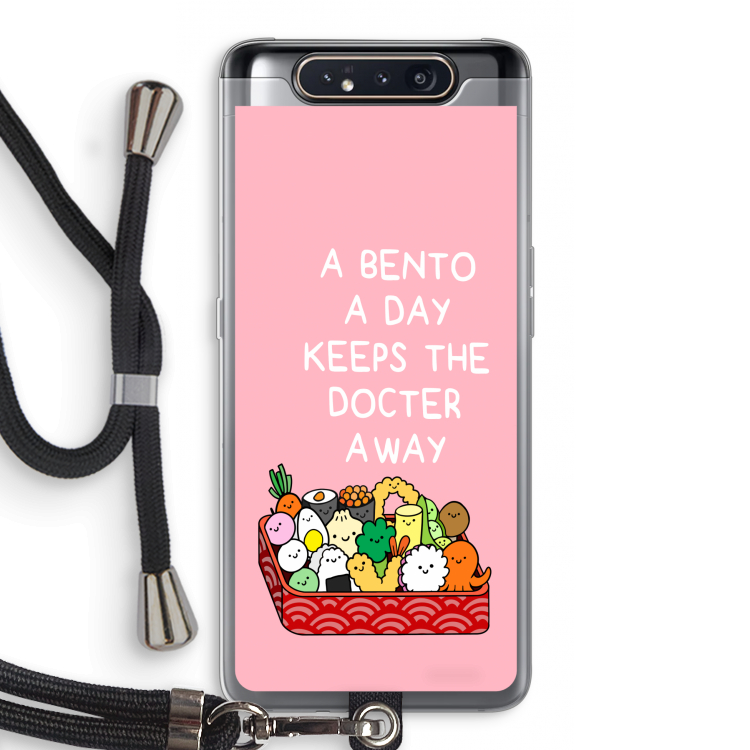 CaseCompany Bento a day: Samsung Galaxy A80 Transparant Hoesje met koord