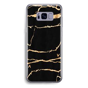CaseCompany Gouden marmer: Samsung Galaxy S8 Plus Transparant Hoesje