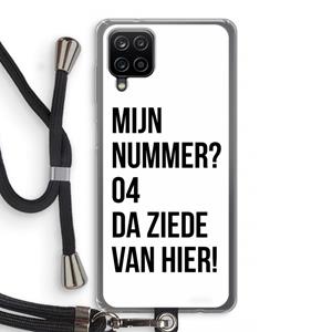 CaseCompany Da ziede van hier: Samsung Galaxy A12 Transparant Hoesje met koord
