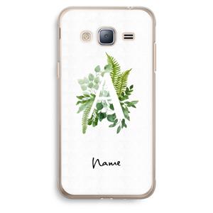 CaseCompany Green Brush: Samsung Galaxy J3 (2016) Transparant Hoesje