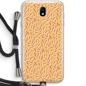 CaseCompany Camouflage: Samsung Galaxy J7 (2017) Transparant Hoesje met koord