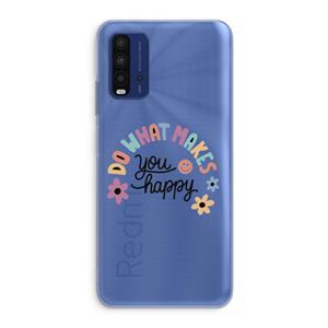 CaseCompany Happy days: Xiaomi Redmi 9T Transparant Hoesje