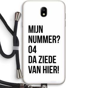 CaseCompany Da ziede van hier: Samsung Galaxy J7 (2017) Transparant Hoesje met koord