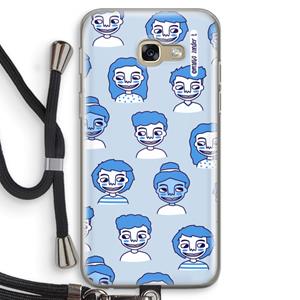 CaseCompany Gezichtjes: Samsung Galaxy A5 (2017) Transparant Hoesje met koord