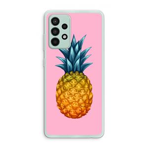 CaseCompany Grote ananas: Samsung Galaxy A52s 5G Transparant Hoesje