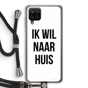CaseCompany Ik wil naar huis: Samsung Galaxy A12 Transparant Hoesje met koord
