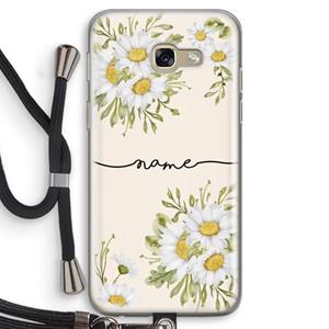 CaseCompany Daisies: Samsung Galaxy A5 (2017) Transparant Hoesje met koord