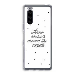 CaseCompany Confetti: Sony Xperia 5 Transparant Hoesje