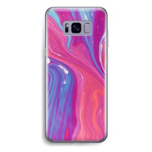 CaseCompany Paarse stroom: Samsung Galaxy S8 Plus Transparant Hoesje