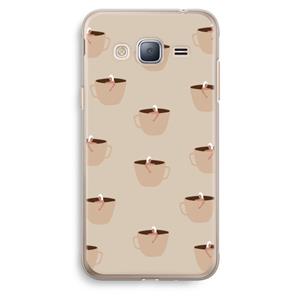 CaseCompany Morning coffee: Samsung Galaxy J3 (2016) Transparant Hoesje