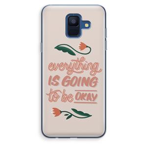 CaseCompany Optimistic flower girl: Samsung Galaxy A6 (2018) Transparant Hoesje