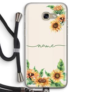 CaseCompany Zonnebloemen: Samsung Galaxy A5 (2017) Transparant Hoesje met koord