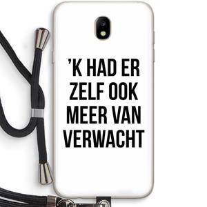 CaseCompany Meer verwacht: Samsung Galaxy J7 (2017) Transparant Hoesje met koord