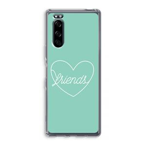 CaseCompany Friends heart pastel: Sony Xperia 5 Transparant Hoesje