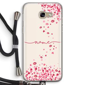 CaseCompany Hartjes en kusjes: Samsung Galaxy A5 (2017) Transparant Hoesje met koord