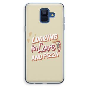 CaseCompany Pizza is the answer: Samsung Galaxy A6 (2018) Transparant Hoesje