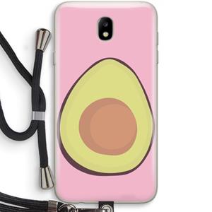 CaseCompany Avocado: Samsung Galaxy J7 (2017) Transparant Hoesje met koord