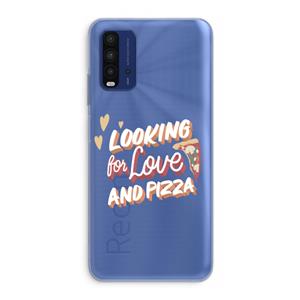 CaseCompany Pizza is the answer: Xiaomi Redmi 9T Transparant Hoesje