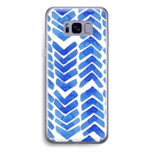 CaseCompany Blauwe pijlen: Samsung Galaxy S8 Plus Transparant Hoesje