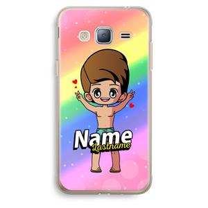 CaseCompany Chibi Maker man: Samsung Galaxy J3 (2016) Transparant Hoesje