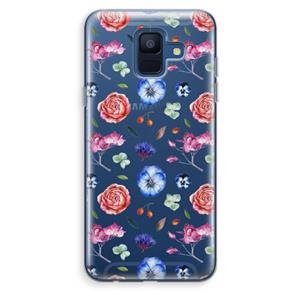 CaseCompany Bloemetjes: Samsung Galaxy A6 (2018) Transparant Hoesje