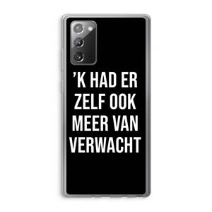 CaseCompany Meer verwacht - Zwart: Samsung Galaxy Note 20 / Note 20 5G Transparant Hoesje