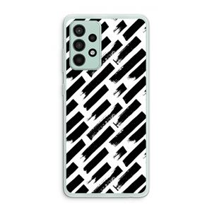 CaseCompany Zwarte vegen: Samsung Galaxy A52s 5G Transparant Hoesje