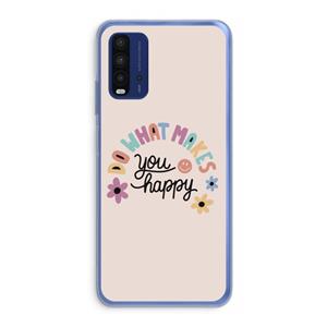 CaseCompany Happy days: Xiaomi Redmi 9T Transparant Hoesje
