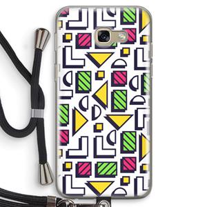 CaseCompany 8-bit N°4: Samsung Galaxy A5 (2017) Transparant Hoesje met koord