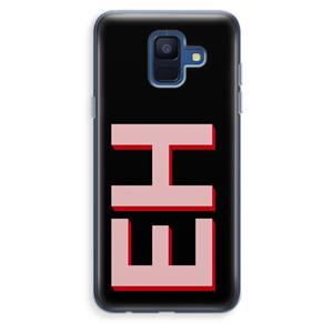 CaseCompany Monogram: Samsung Galaxy A6 (2018) Transparant Hoesje