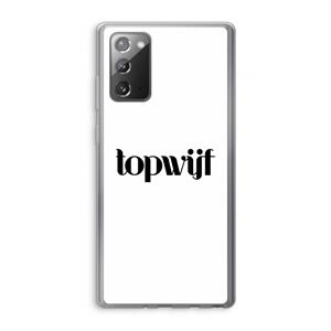 CaseCompany Topwijf Wit: Samsung Galaxy Note 20 / Note 20 5G Transparant Hoesje