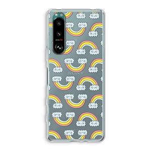 CaseCompany Regenboog: Sony Xperia 5 III Transparant Hoesje