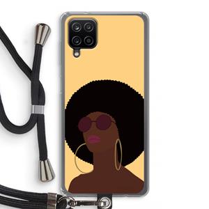 CaseCompany Golden hour: Samsung Galaxy A12 Transparant Hoesje met koord