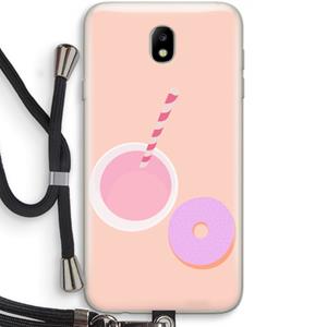 CaseCompany Donut: Samsung Galaxy J7 (2017) Transparant Hoesje met koord