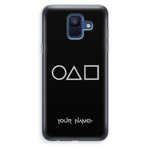 CaseCompany Squid Game: Samsung Galaxy A6 (2018) Transparant Hoesje