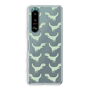 CaseCompany Dinos: Sony Xperia 5 III Transparant Hoesje