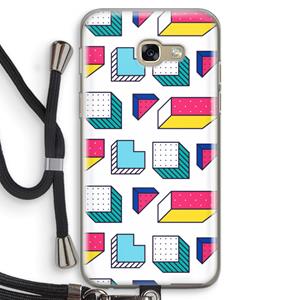 CaseCompany 8-bit N°7: Samsung Galaxy A5 (2017) Transparant Hoesje met koord