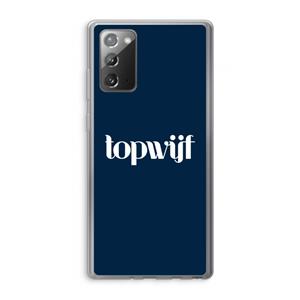 CaseCompany Topwijf Navy: Samsung Galaxy Note 20 / Note 20 5G Transparant Hoesje