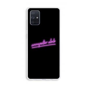 CaseCompany Vice Black: Galaxy A71 Transparant Hoesje