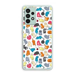 CaseCompany Kleurrijke katten: Samsung Galaxy A52s 5G Transparant Hoesje