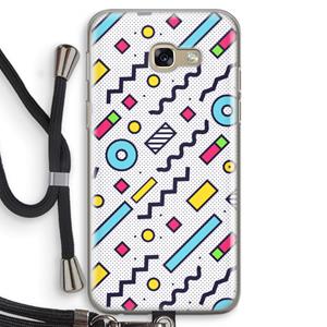 CaseCompany 8-bit N°8: Samsung Galaxy A5 (2017) Transparant Hoesje met koord