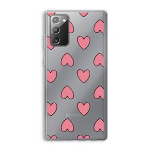 CaseCompany Ondersteboven verliefd: Samsung Galaxy Note 20 / Note 20 5G Transparant Hoesje