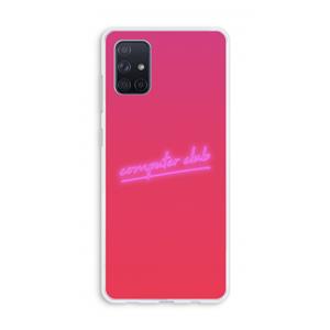 CaseCompany Vice Glow: Galaxy A71 Transparant Hoesje