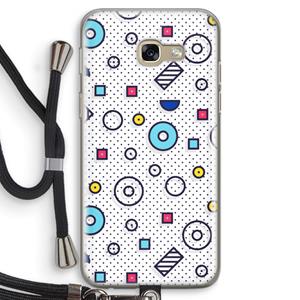 CaseCompany 8-bit N°9: Samsung Galaxy A5 (2017) Transparant Hoesje met koord