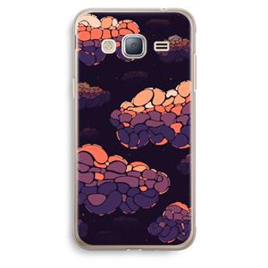 CaseCompany Patroon Wolken: Samsung Galaxy J3 (2016) Transparant Hoesje