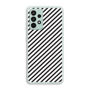 CaseCompany Strepen zwart-wit: Samsung Galaxy A52s 5G Transparant Hoesje