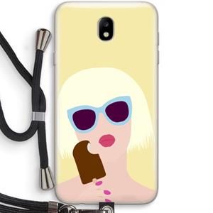 CaseCompany Ice cream: Samsung Galaxy J7 (2017) Transparant Hoesje met koord