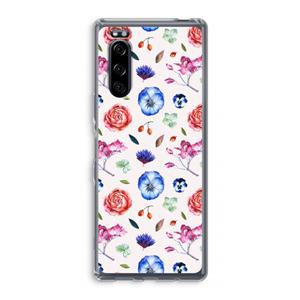 CaseCompany Bloemetjes: Sony Xperia 5 Transparant Hoesje