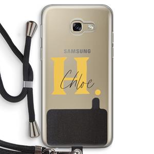 CaseCompany Amber Script: Samsung Galaxy A5 (2017) Transparant Hoesje met koord